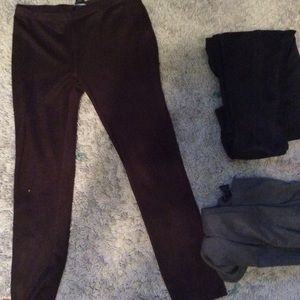 Faux suede legging SET